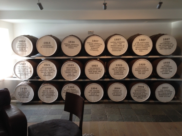 All Laphroaig owners on display in the FoL room